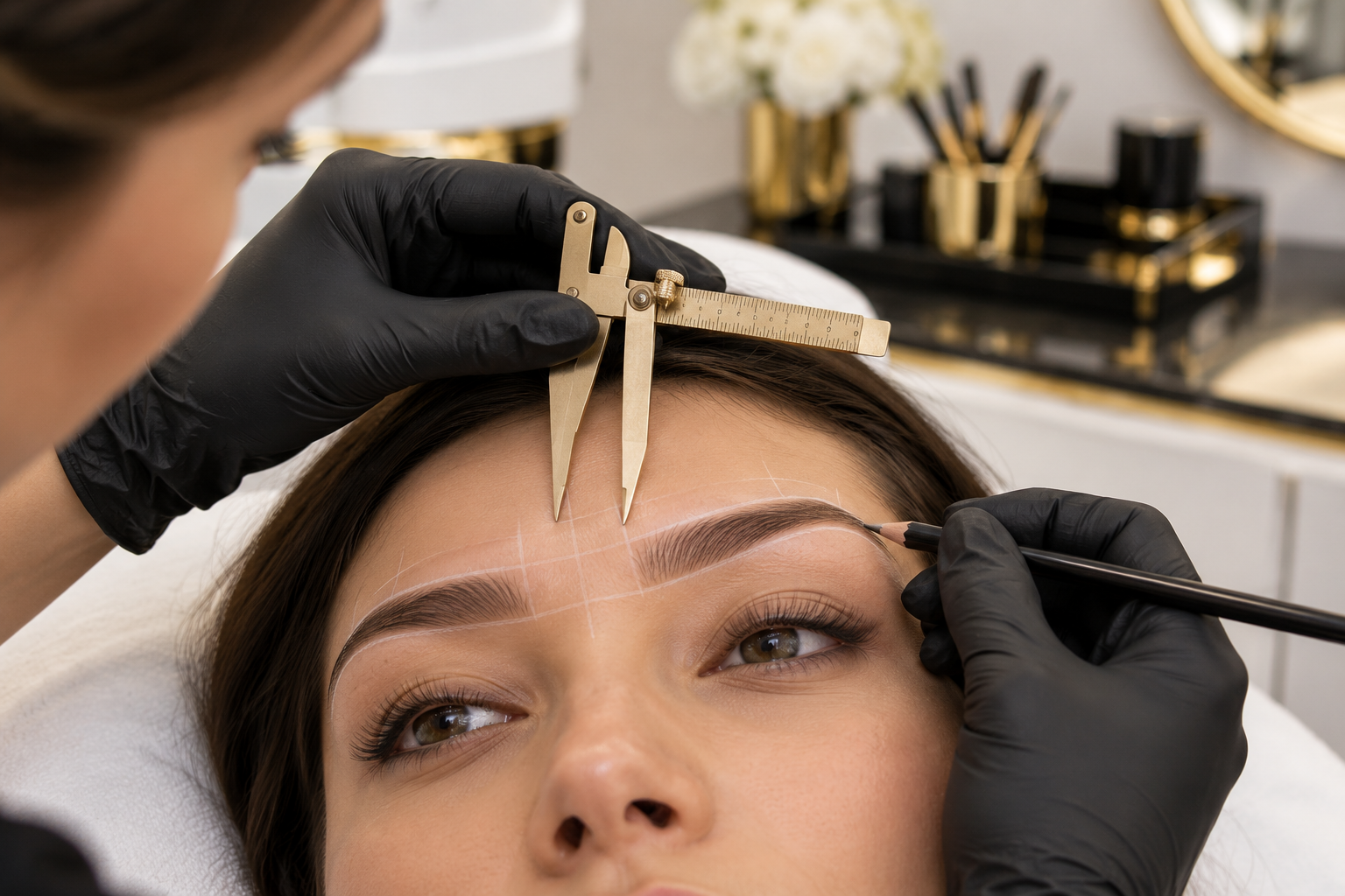 طراحی و قرینه سازی ابرو قبل از میکروبلیدینگ